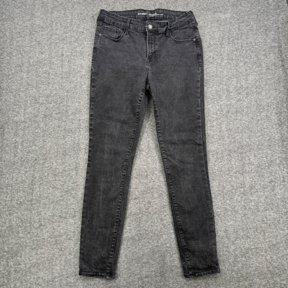 Old Navy Rockstar Built-In Sculpt Skinny Jeans Womens 12 Regular Faded Black